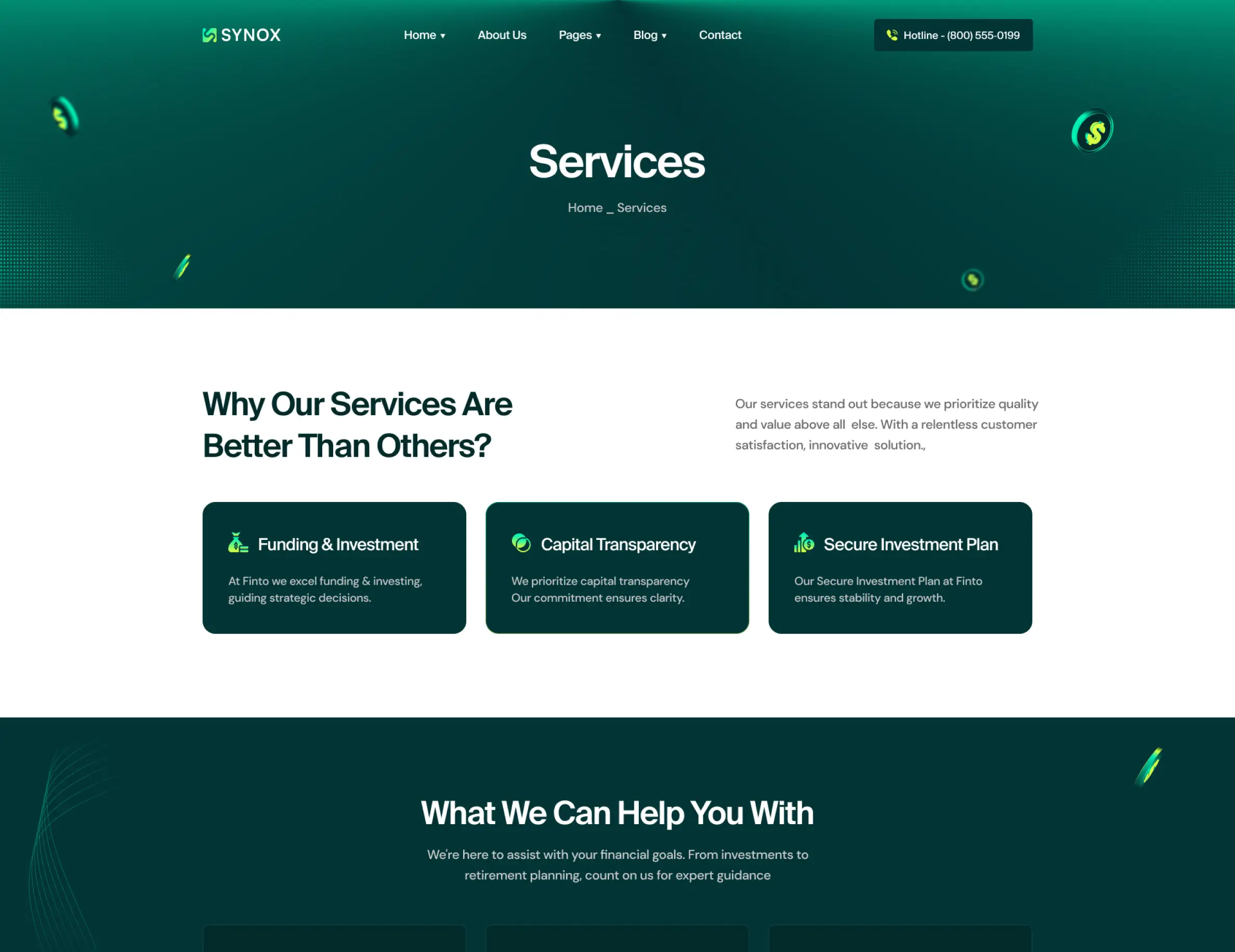 Service page
